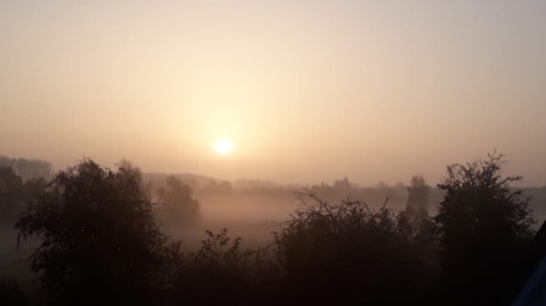 Sonnenaufgang im Morgennebel